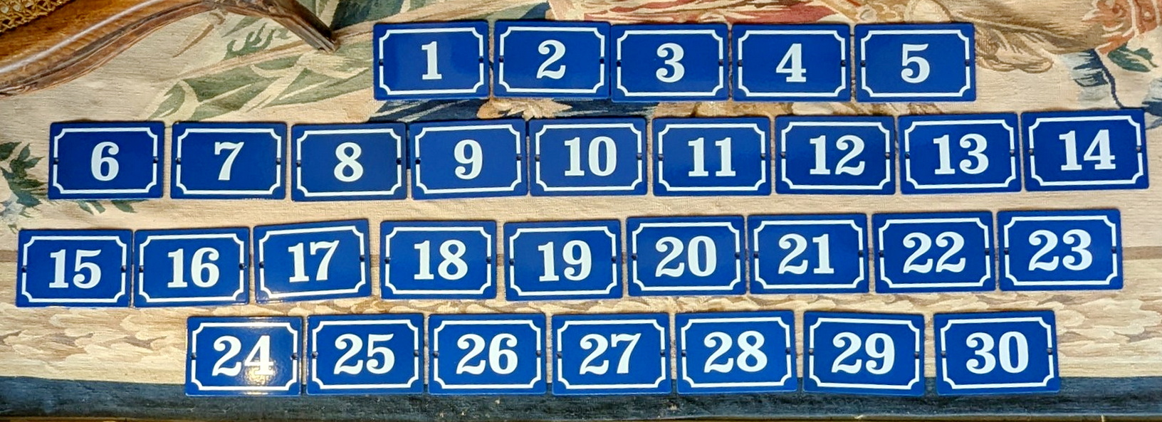 French Enamelled House Numbers